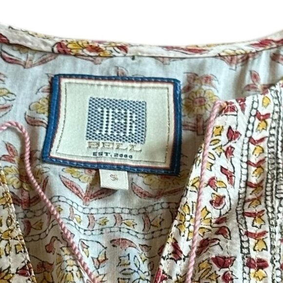 Bell by Alicia Bell Midi Dress Boho Silk Flowy Star Moon Tassels Size Small NWOT - Picture 15 of 15